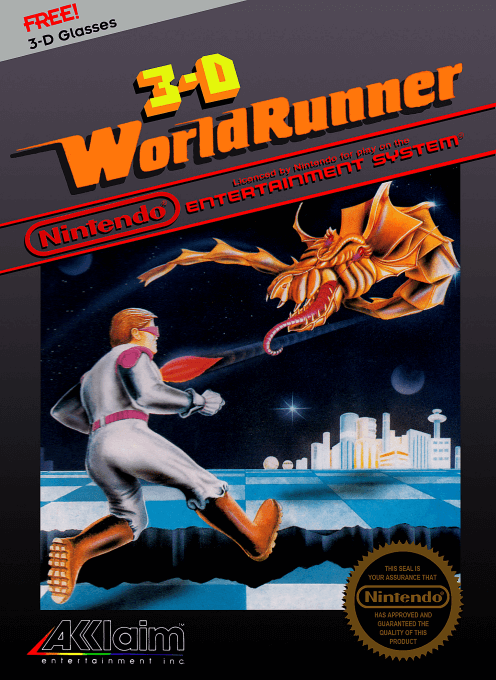 3D WorldRunner box art for NES